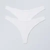 2-Pack Ash Lace Thong – White