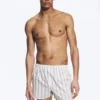 2-Pack Boxer Shorts – Checked Brown & Striped White