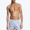 2-Pack Boxer Shorts – White, Blue Stripes