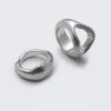 2-Pack Chunky Sculptural Rings – Dusty Silver