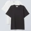 2-Pack Essence Standard T-Shirt – Black White