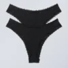 2-Pack Lace Briefs – Black