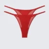2-Pack Mid Rise Mesh Tanga Thongs – Bright Red