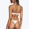 2-Pack Mid Rise Ribbed Tanga Thongs – White