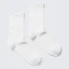 2-Pack Pointelle Cotton Crew Socks – White