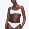 2-Pack Pointelle Thongs – White