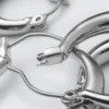 2-Pack Polished Hoop Earrings – Silver