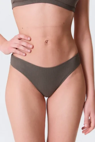 2-Pack Ribbed Brazilian Briefs – White & Washed Grey