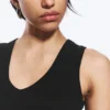 2-Pack Ribbed V-Neck Tank Top – Black