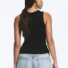 2-Pack Ribbed V-Neck Tank Top – Black
