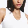 2-Pack Ribbed V-Neck Tank Top – White