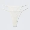 2-Pack Sheer Lace Tanga Thongs – White