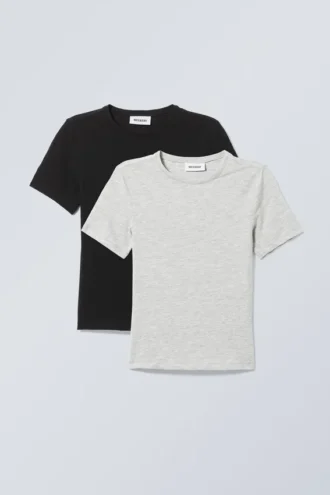 2-Pack Slim Fitted T-Shirt – Black