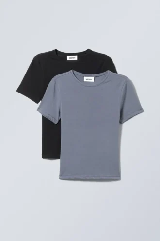 2-Pack Slim Fitted T-Shirt – Black