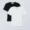 2-Pack Slim Fitted T-Shirt – Black White