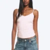 2-Pack Slim V-Neck Cotton Singlet – Light Dusty Pink/Black