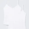 2-Pack Slim V-Neck Cotton Singlet – White
