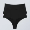 2-Pack Soul Soft High Rise Thongs – Black
