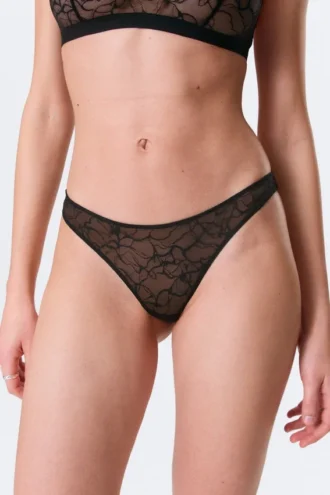 2-Pack Swirly Lace Brazilian Briefs – Black