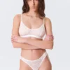 2-Pack Swirly Lace Brazilian Briefs – White