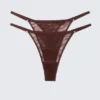 2-Pack Swirly Lace Tanga Thongs – Dark Red