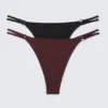 2-Pack Tanga Thongs – Burgundy
