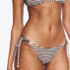 2-Pack Tie Bikin Bottoms – Black + Brown/White Striped
