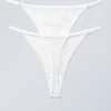 2-Pack Zelda Lace Thongs – White