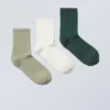 3-Pack Bella Short Sock – Green Mix