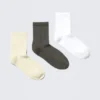 3-Pack Bella Short Sock – Yellow/Grey/White