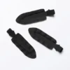 3-Pack Frill Hair Clips – Black