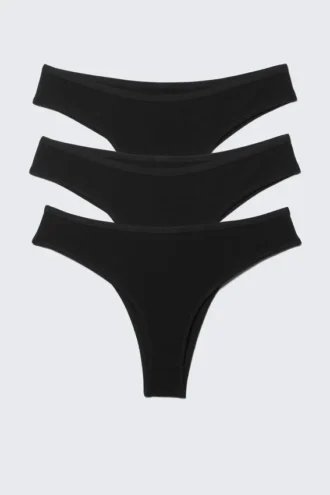 3-Pack Inez Brazilian Cotton Briefs – Black
