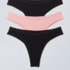 3-Pack Inez Brazilian Cotton Briefs – Black & Light Pink
