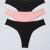 3-Pack Inez Brazilian Cotton Briefs – Black & Light Pink