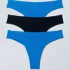 3-Pack Inez Brazilian Cotton Briefs – Bright Blue/Black