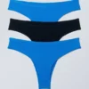 3-Pack Inez Brazilian Cotton Briefs – Bright Blue/Black