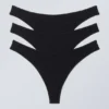 3-Pack Jade Cotton Thong – Black