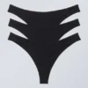 3-Pack Jade Cotton Thong – Black