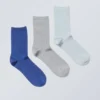 3-Pack Lova Shiny Socks – Blue Grey Shimmer