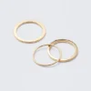 3-Pack Minimal Steel Rings – Golden