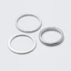 3-Pack Minimal Steel Rings – Silver