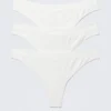 3-Pack Seamless Thongs – White