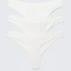 3-Pack Seamless Thongs – White