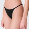 3-Pack Soft Cotton Thongs – Black/Black/White
