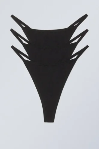 3-Pack Soul Tanga Thong – Black