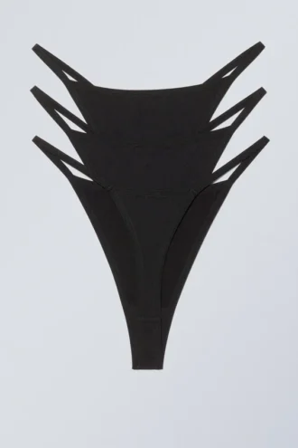3-Pack Soul Tanga Thong – Black