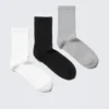 3-Pack Sport Socks – Black/White/Grey