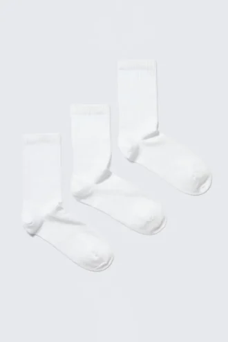 3-Pack Sport Socks – White