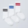 3-Pack Sport Striped Socks – Blue Black Red Stripe