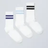 3-Pack Sport Striped Socks – Blue & Black Stripes